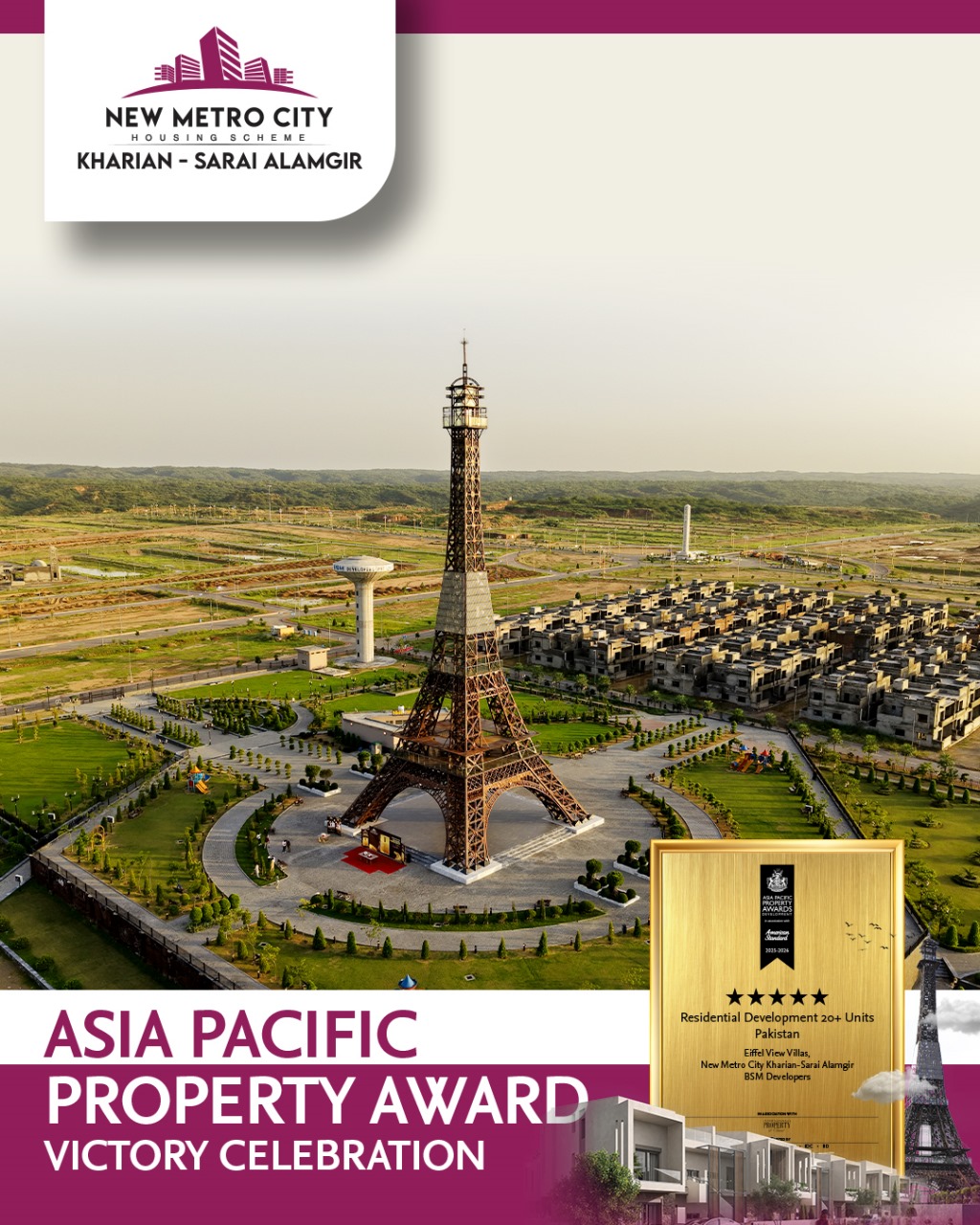 iamge 9: Victory at the Asia Pacific Property Awards for New Metro City Kharian – Sarai Alamgir