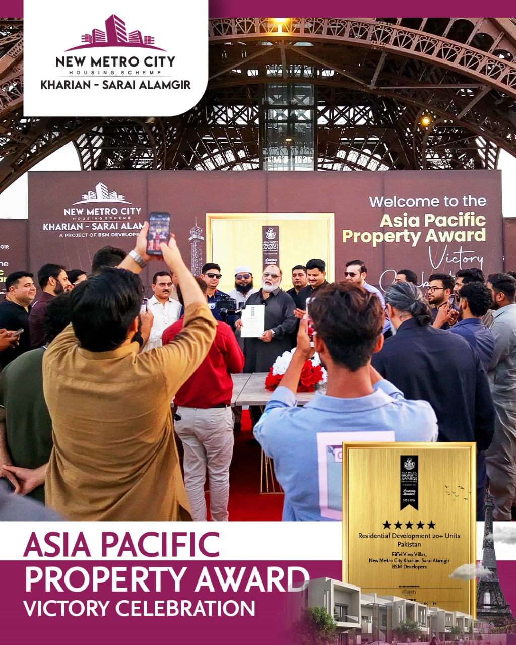 iamge 6: Victory at the Asia Pacific Property Awards for New Metro City Kharian – Sarai Alamgir